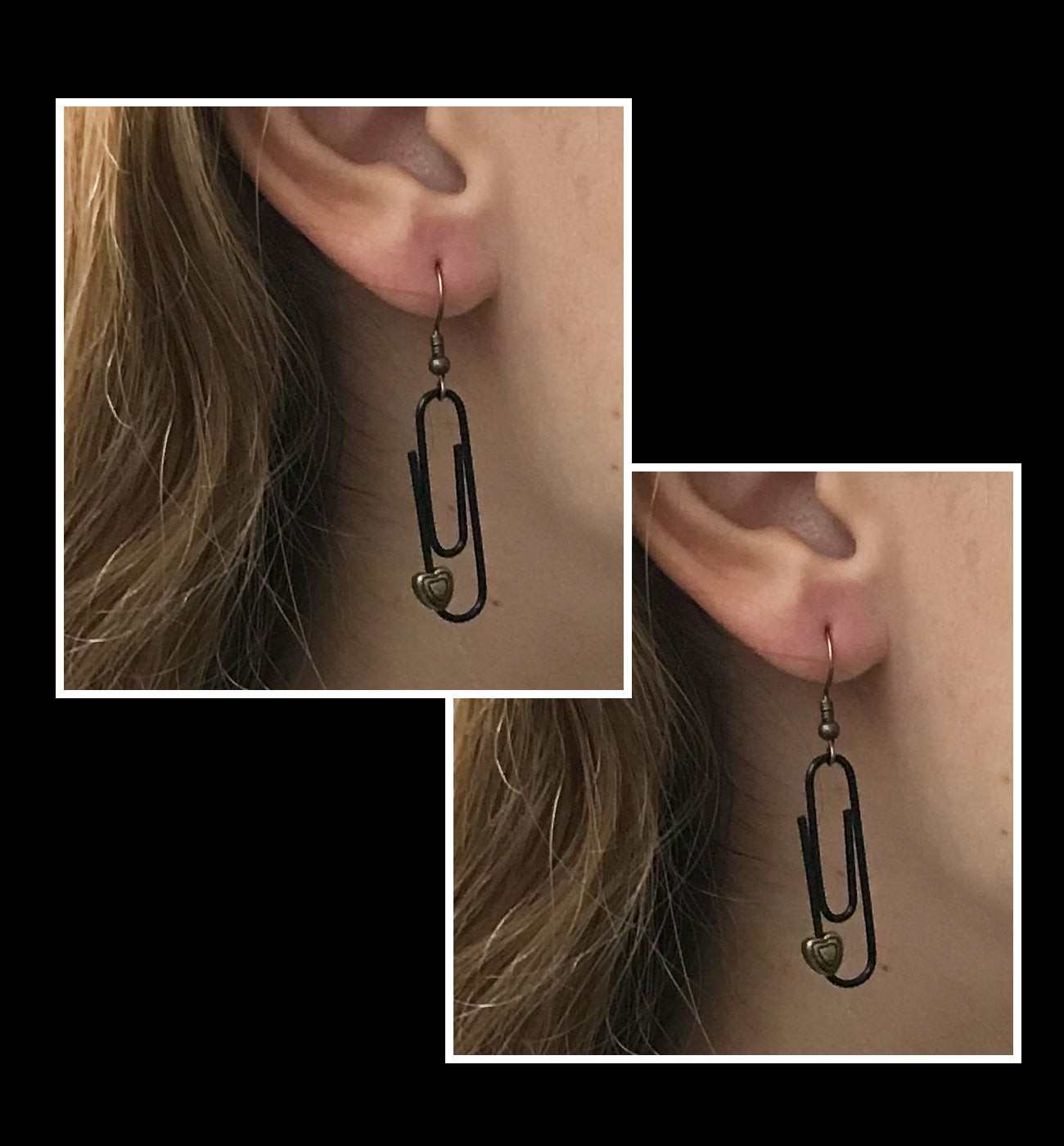 Rose Quartz Personalised Paperclip Earrings | by lovedbynlanla