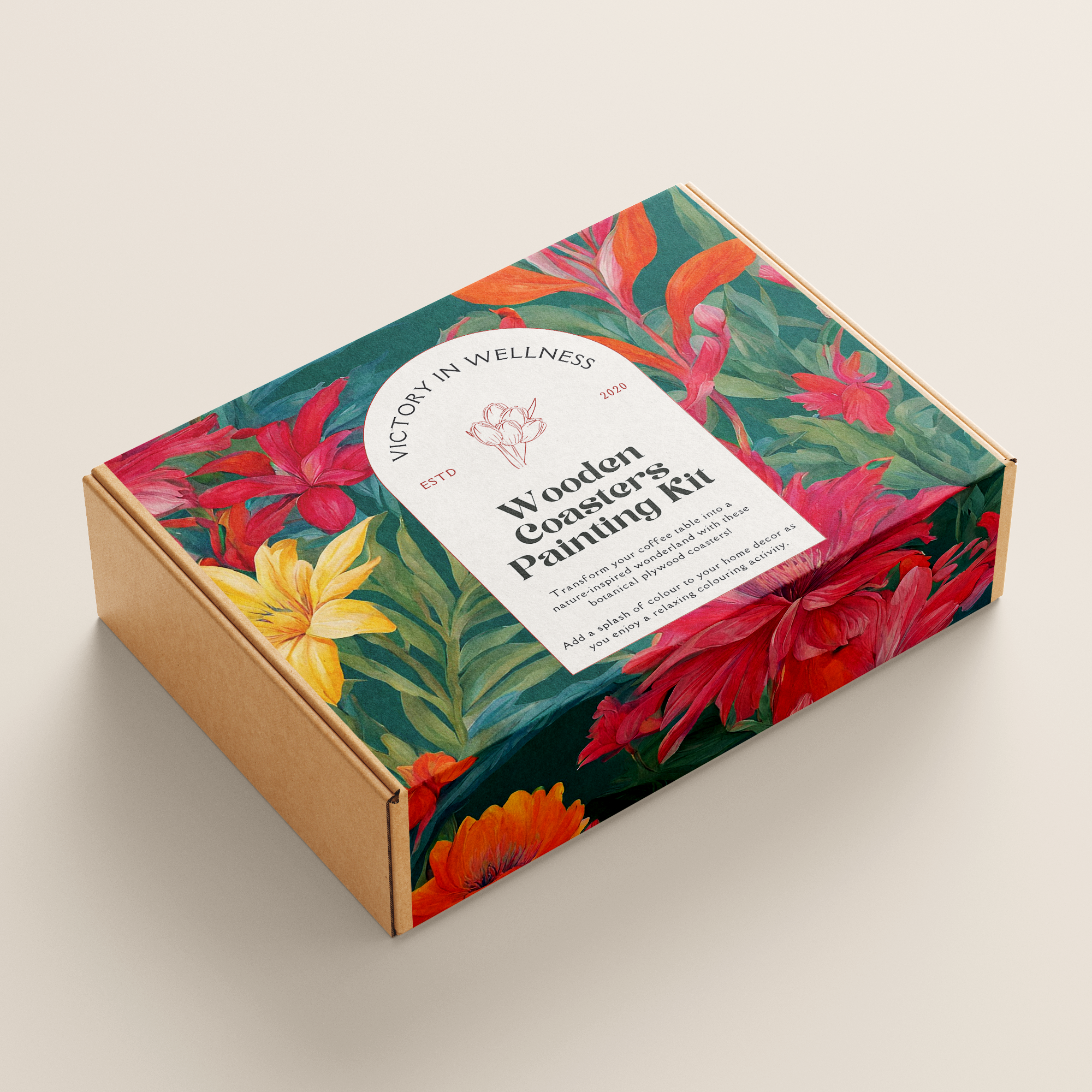 Botanical Plywood Coasters with Adult Coloring Designs, Nature-Inspired Coloring Activity, Home Decor | by Victory In Wellness